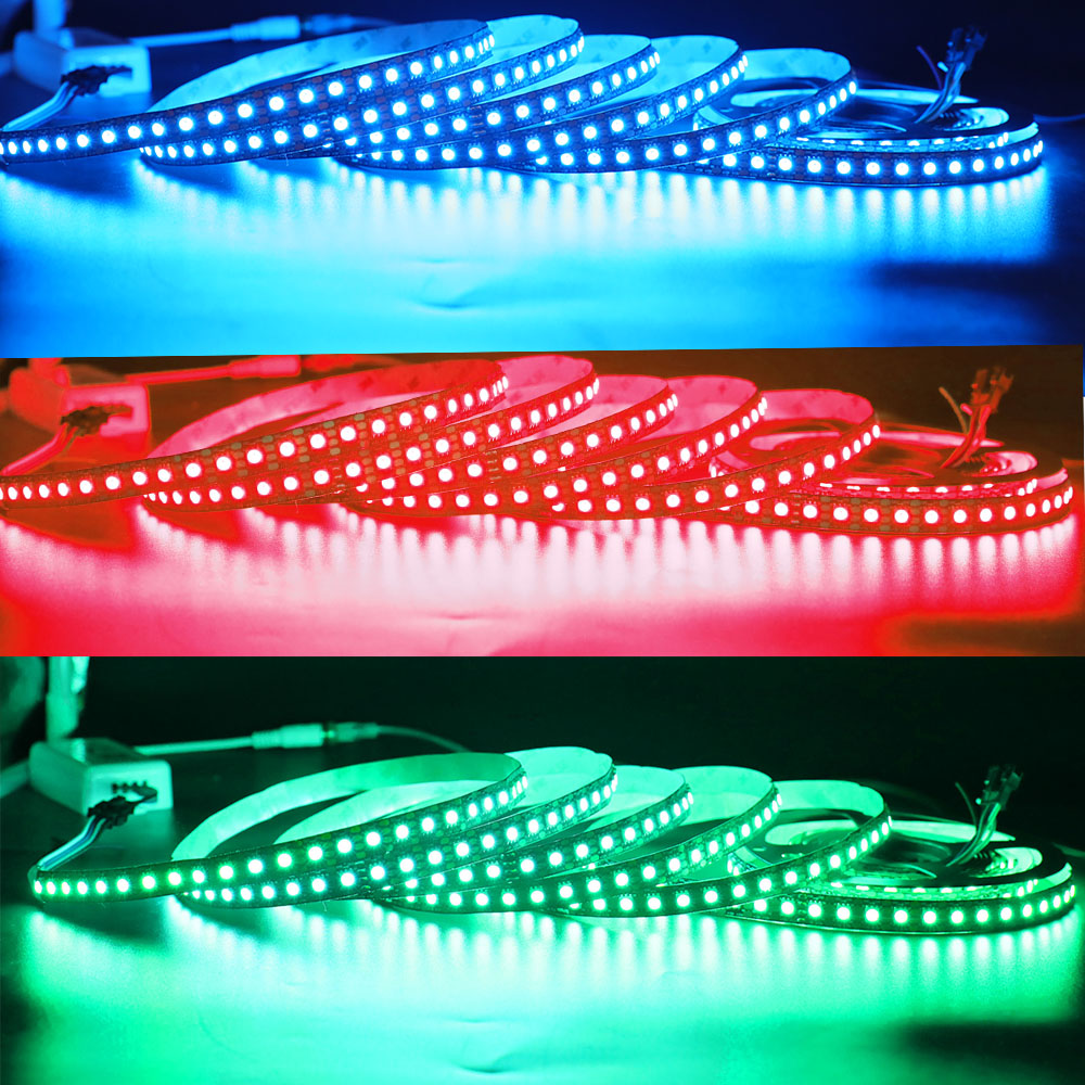 DC12V WS2815 (Upgraded WS2812B) 5M 480 LEDs Individually Addressable Digital Strip Lights (Dual Signal Wires), Waterproof Dream Color Programmable 5050 RGB Flexible LED Ribbon Light DC12V WS2815 (Upgraded WS2812B) 5M 480 LEDs Individually Addressable Digital Strip Lights (Dual Signal Wires), Waterproof Dream Color Programmable 5050 RGB Flexible LED Ribbon Light
